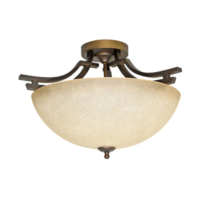 Antique Bowl Semi-Flush Ceiling Light